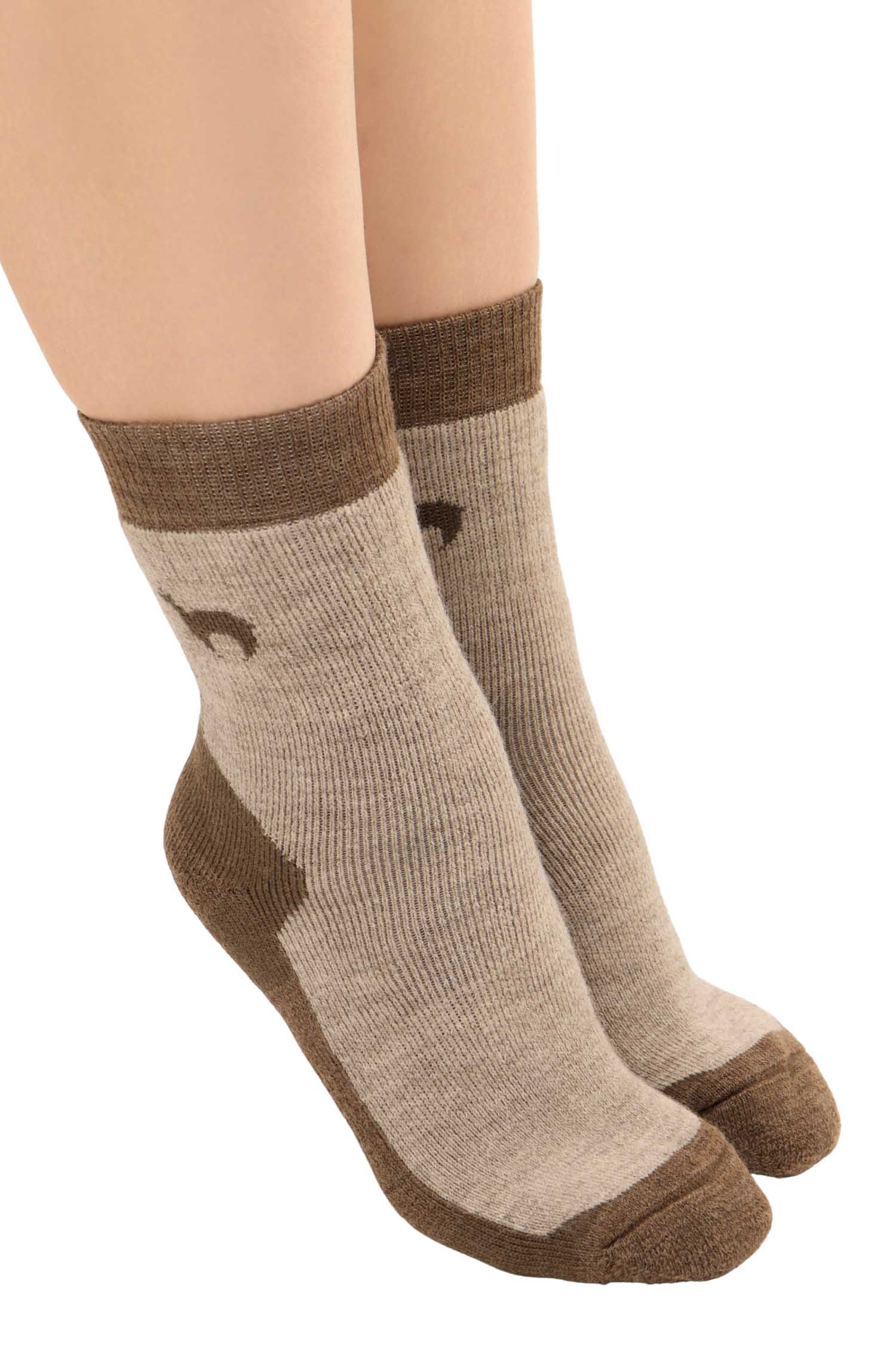 Alpaka Socken TREKKING-kakao/sand