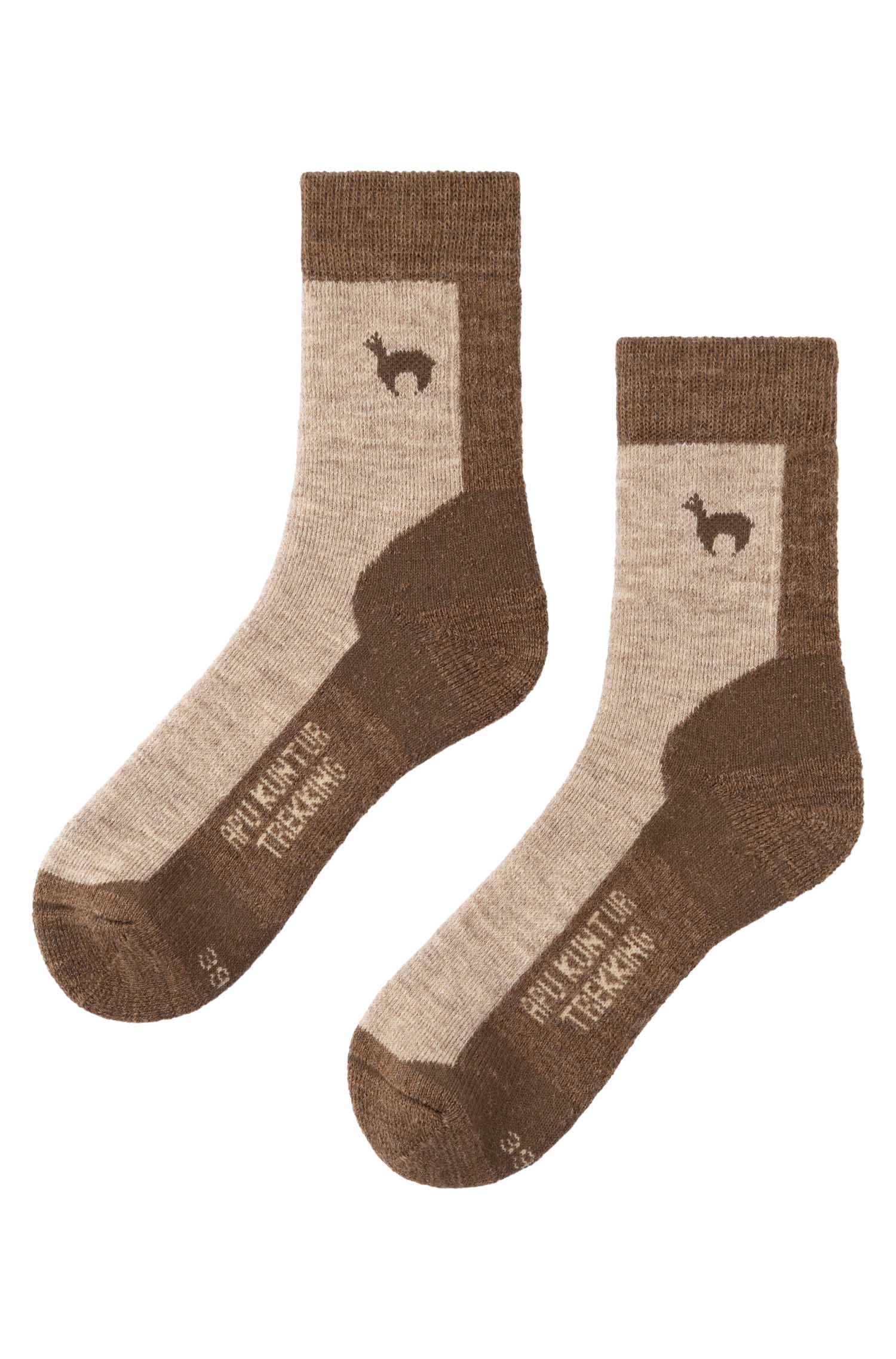 Alpaka Socken TREKKING-kakao/sand