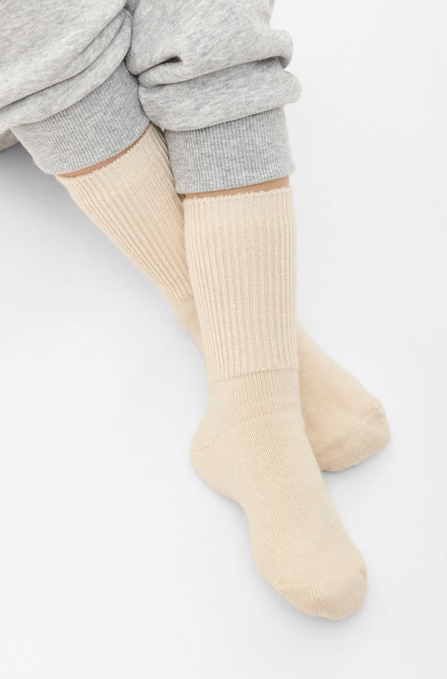 Alpaka Socken SOFT-wollweiss