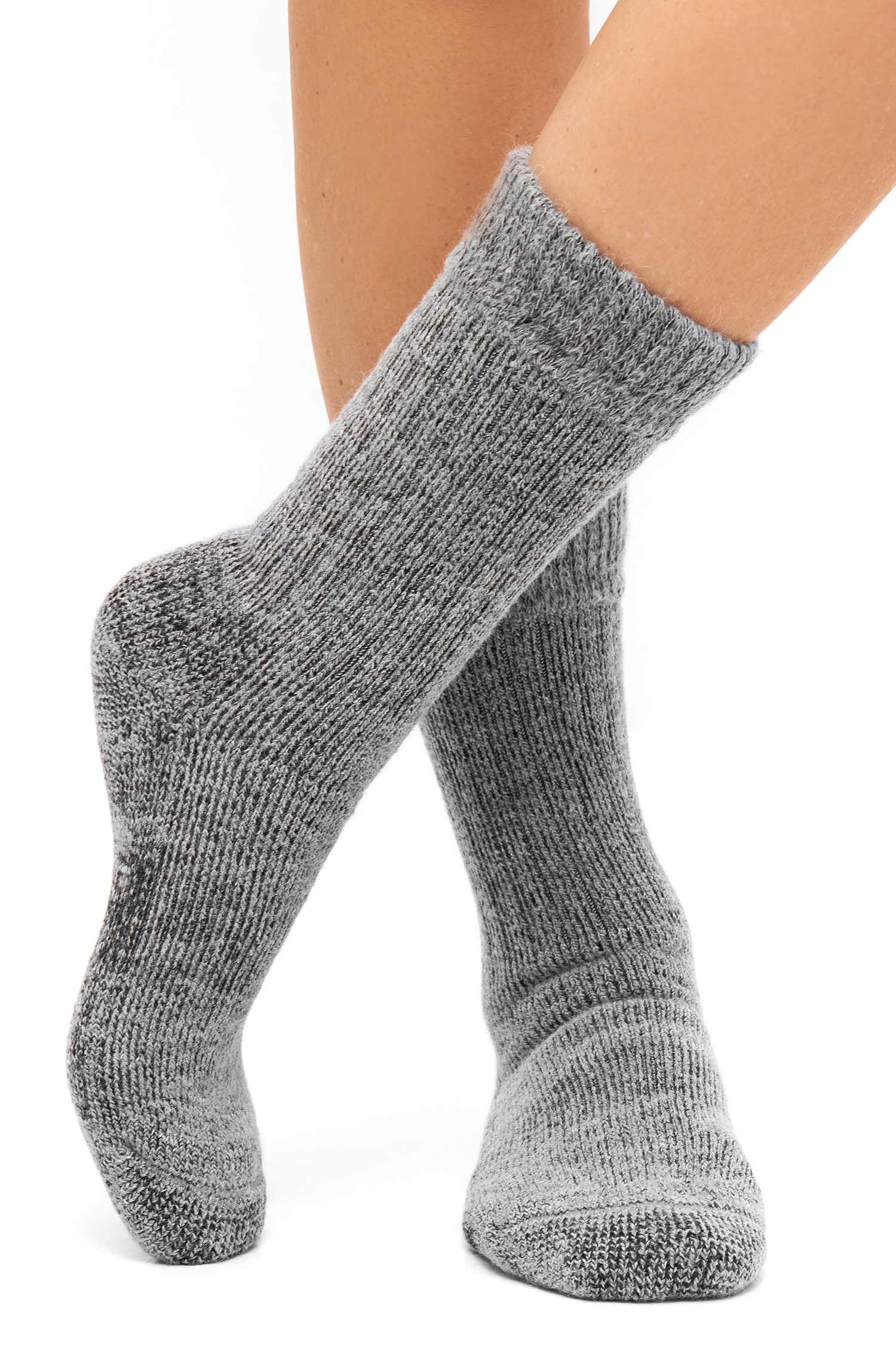 Alpaka Socken KUSCHEL | 6er-Pack-grau meliert