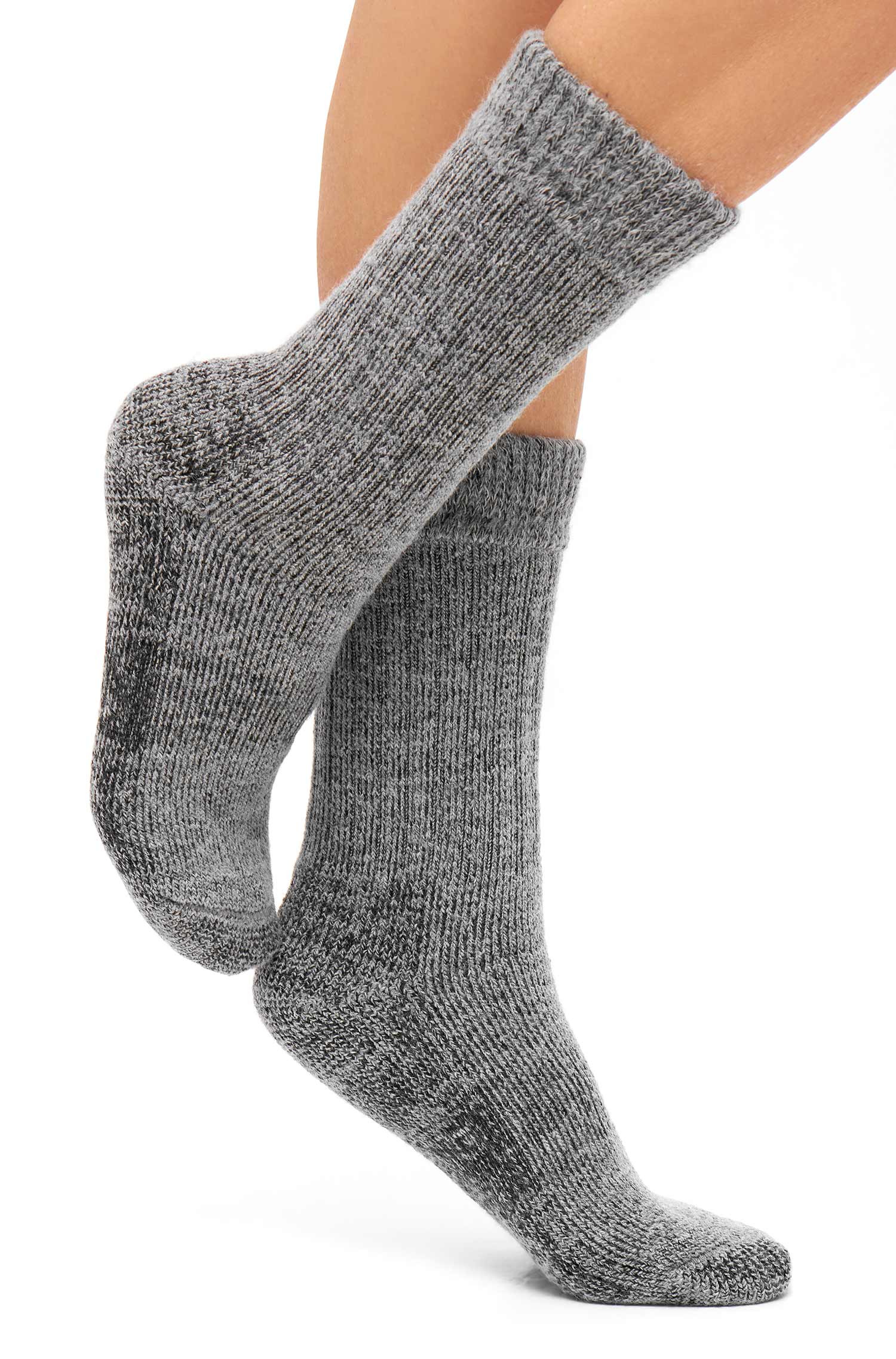Alpaka Socken KUSCHEL | 6er-Pack-grau meliert