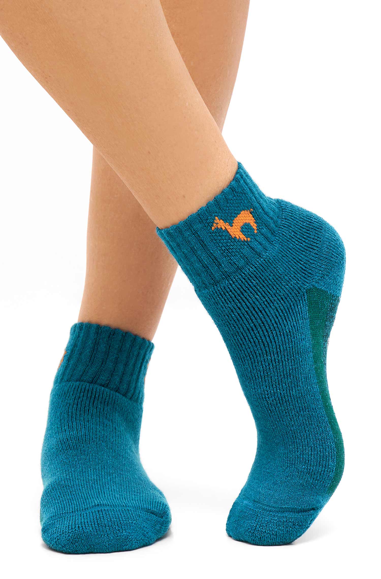 Alpaka Socken ABS kurz | 6er-Pack-petrol