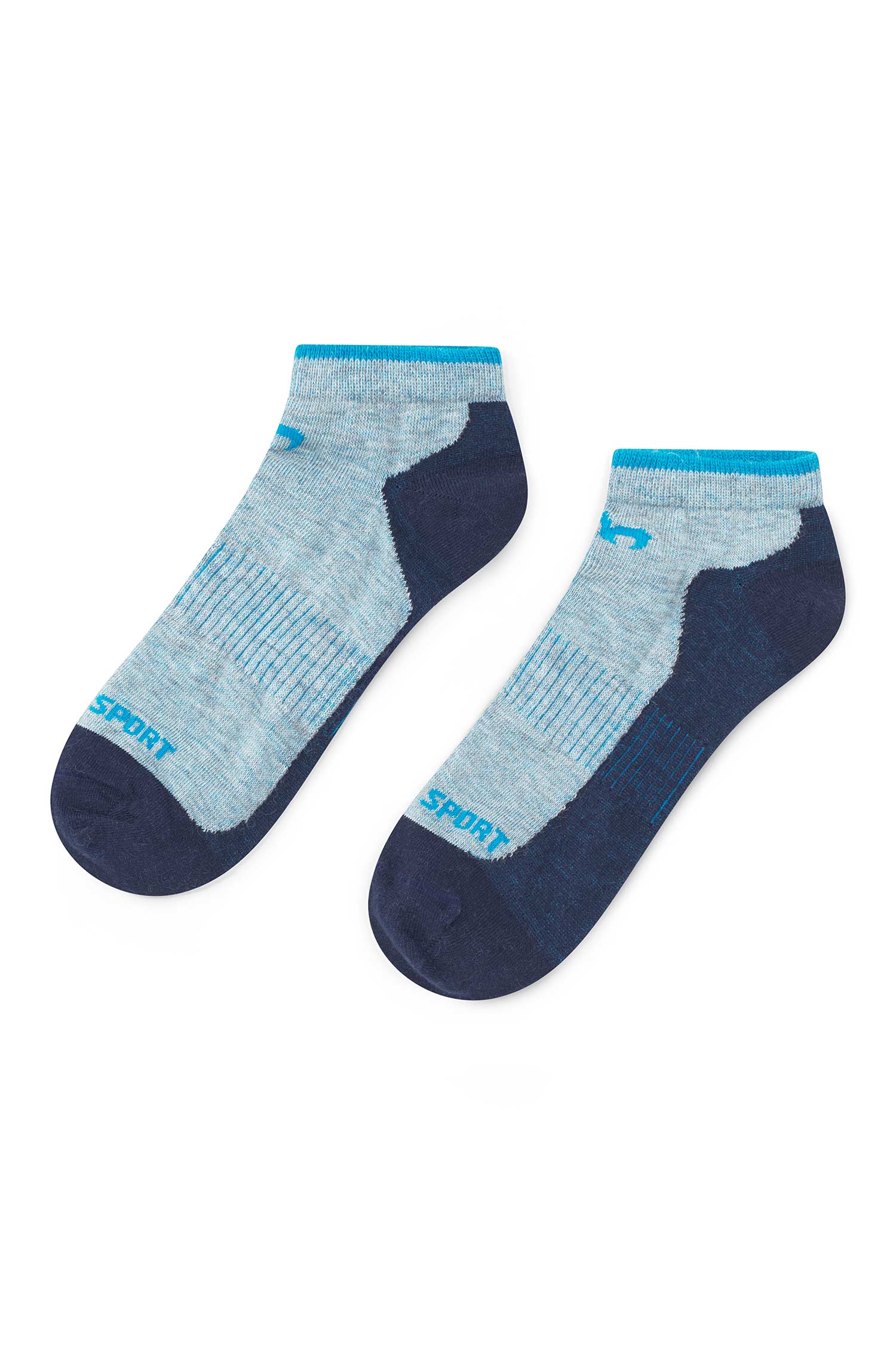 Alpaka Socken SNEAKER | 6er-Pack-navy/türkis