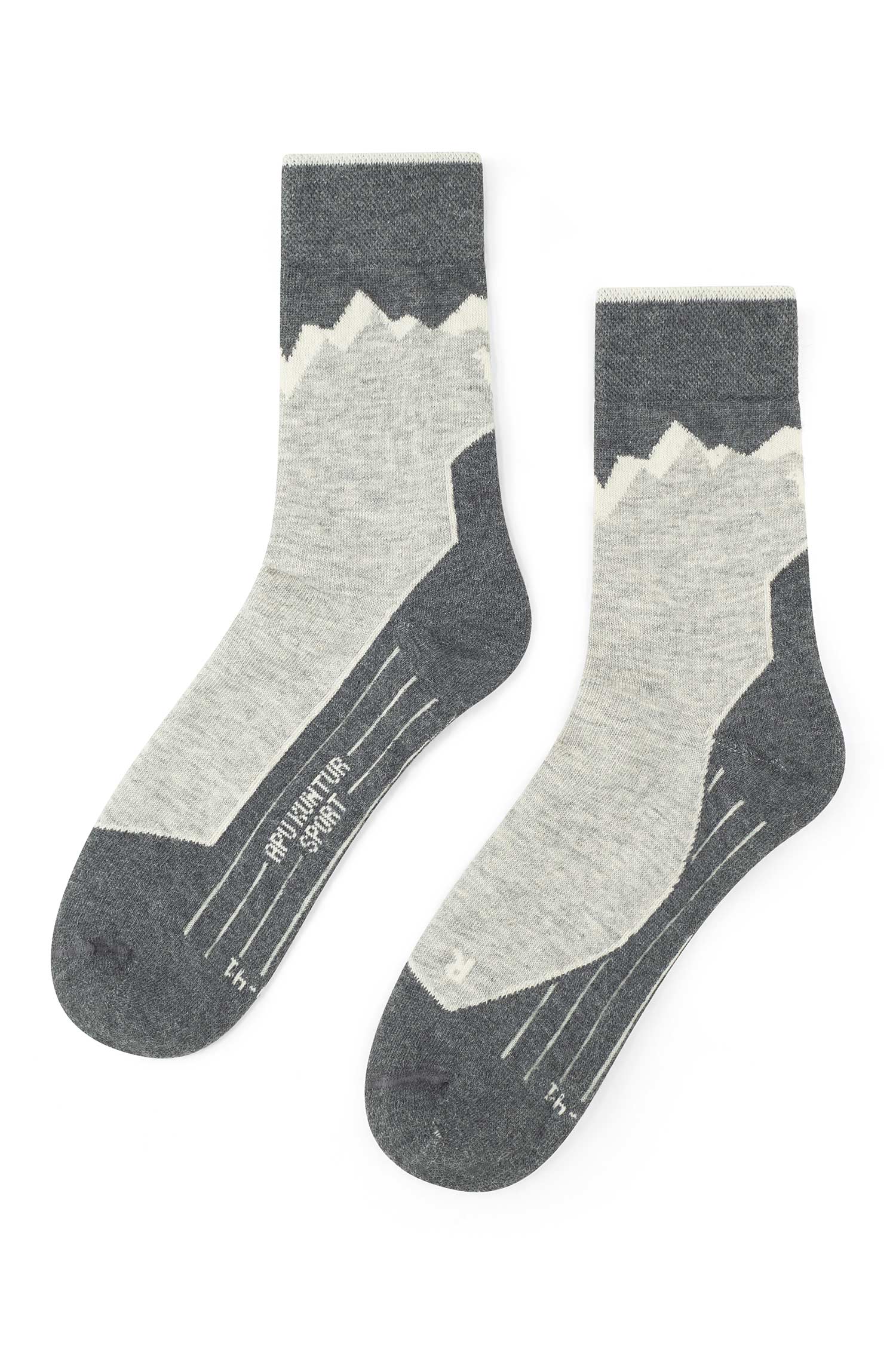 Alpaka WANDERSOCKEN-grau/silber