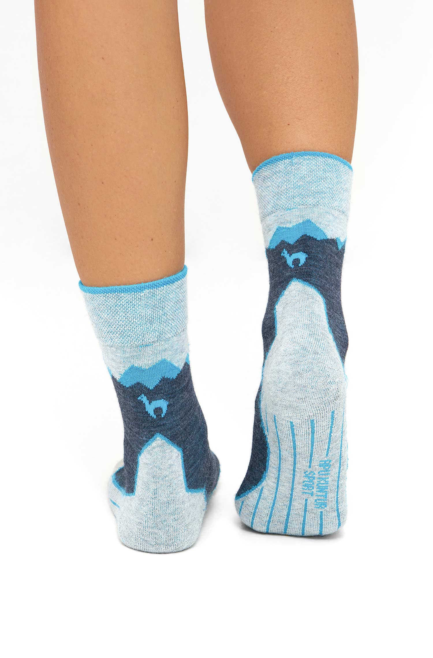 Alpaka WANDERSOCKEN-navy/türkis