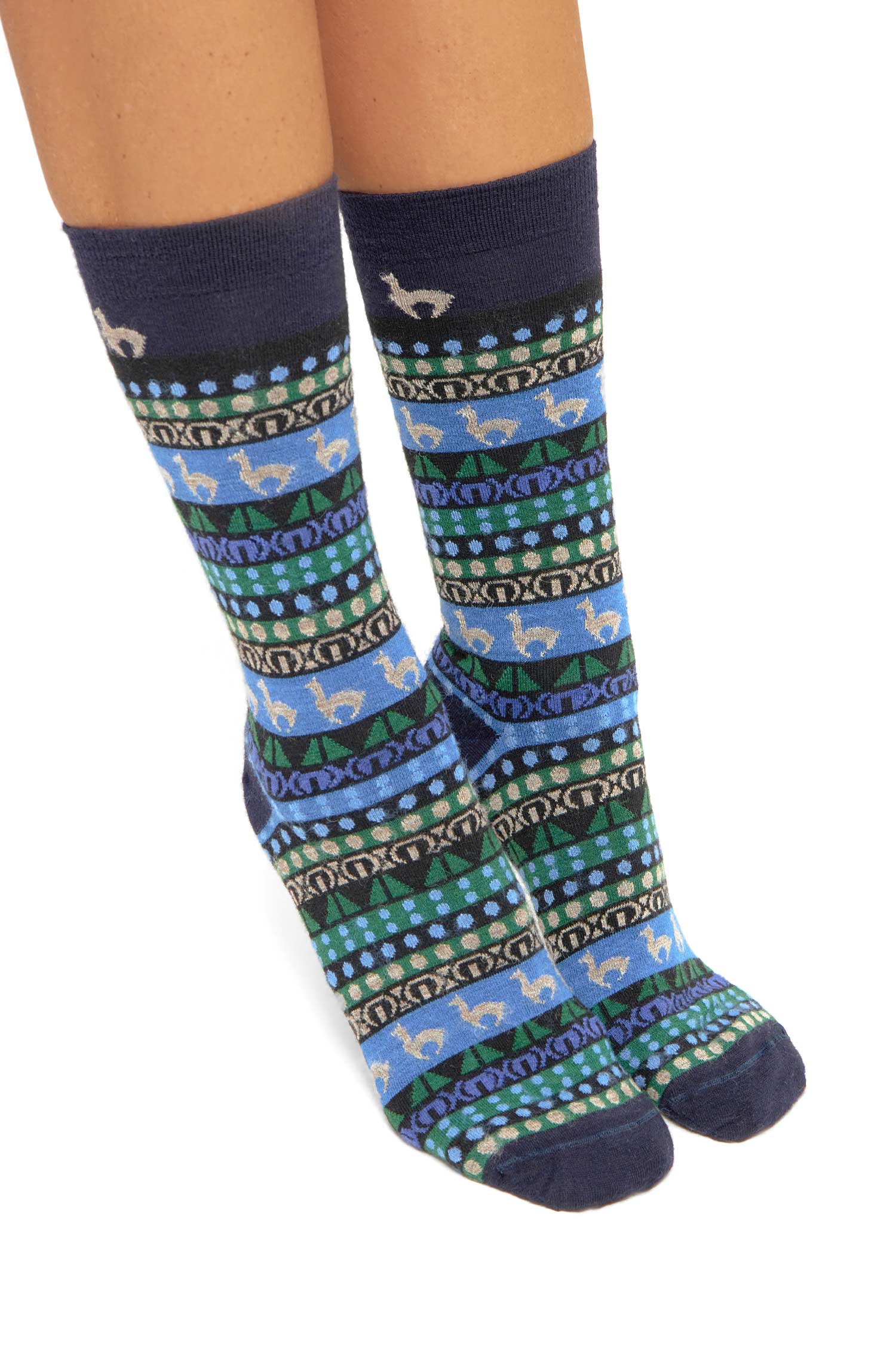 Alpaka Socken CUSCO-royalblau