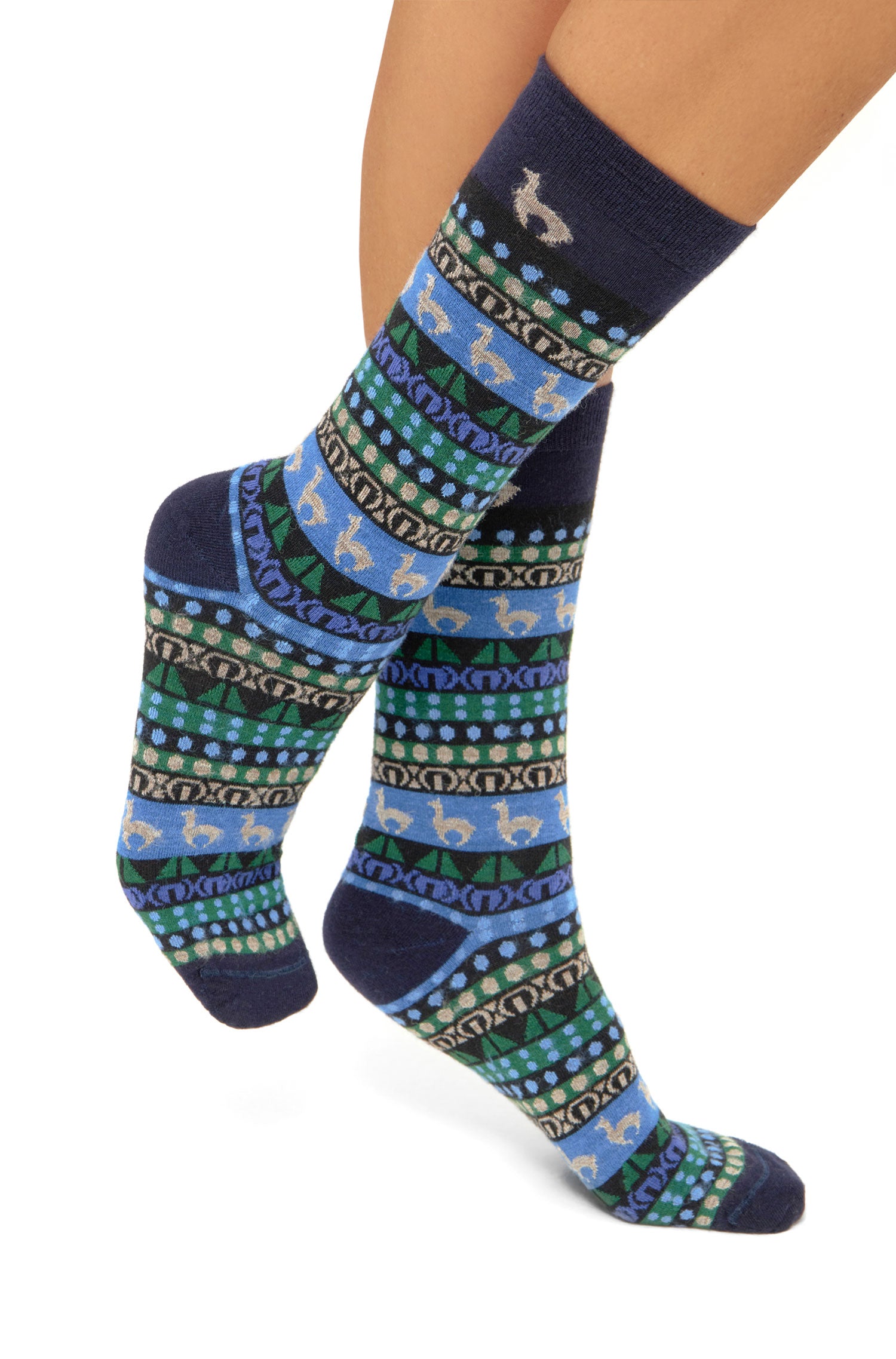 Alpaka Socken CUSCO | 6er-Pack-royalblau