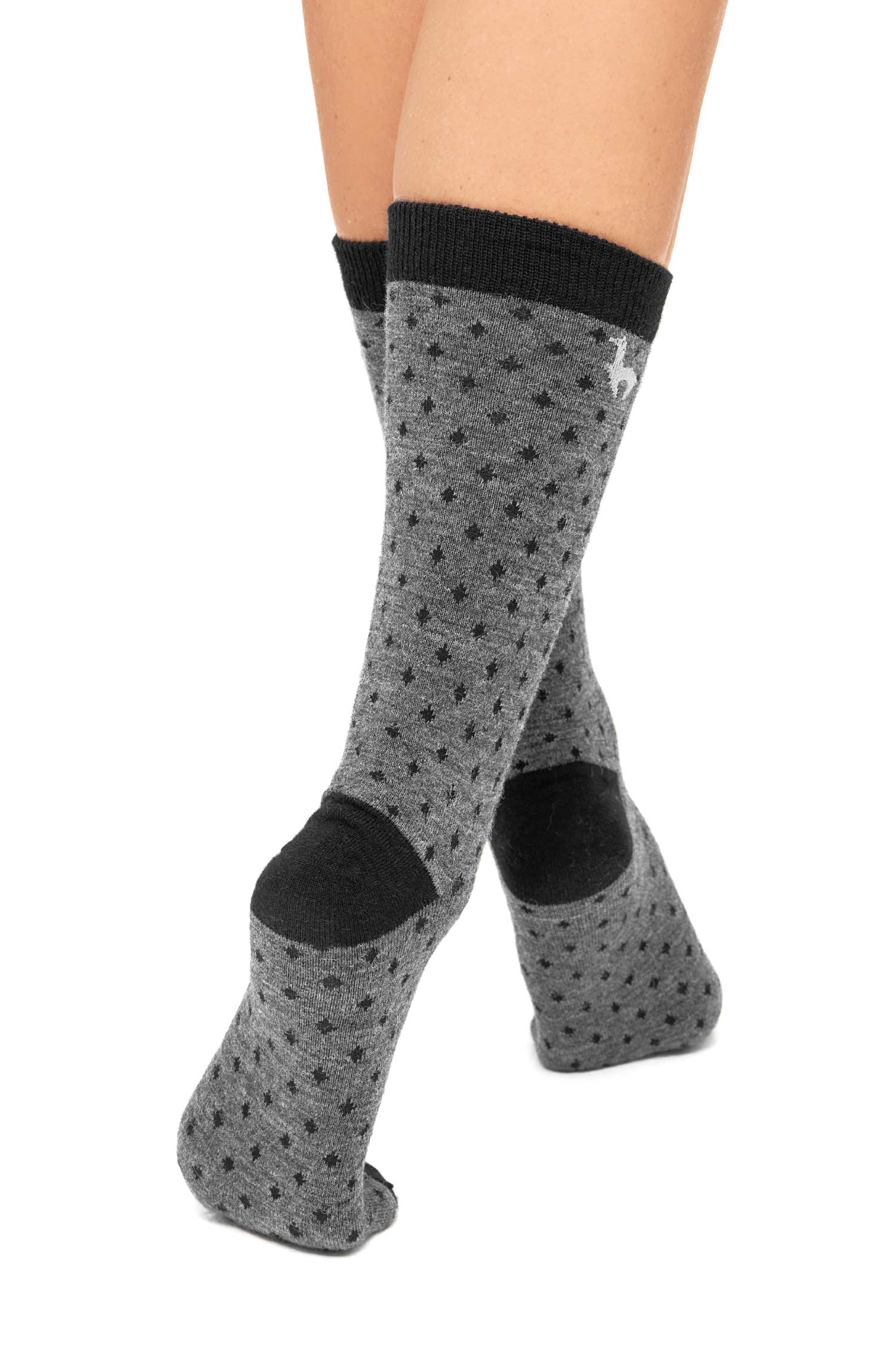 Alpaka Socken DOTTED | 6er-Pack-anthrazit