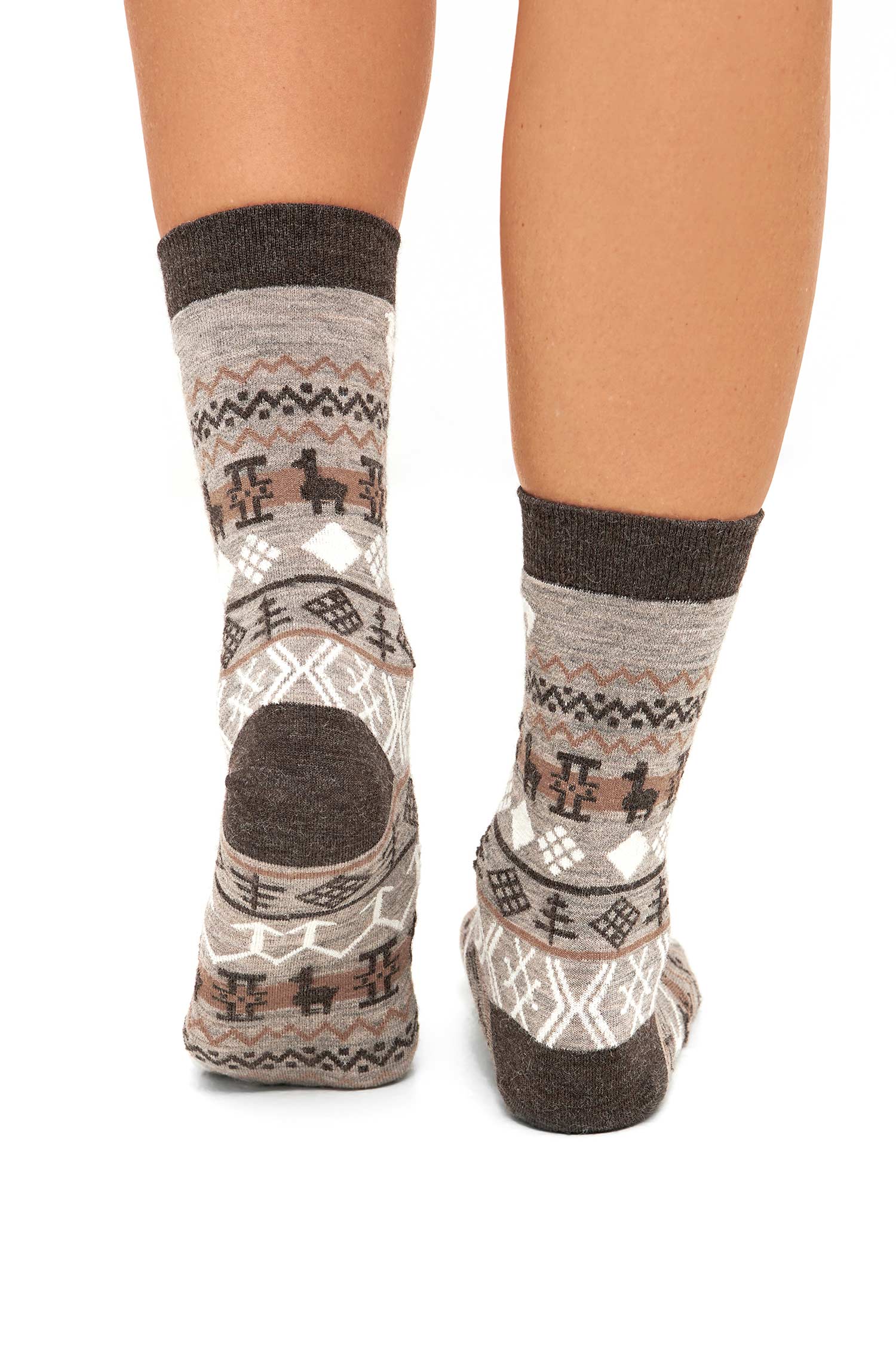 Alpaka Socken CAMINO-stein/mokka