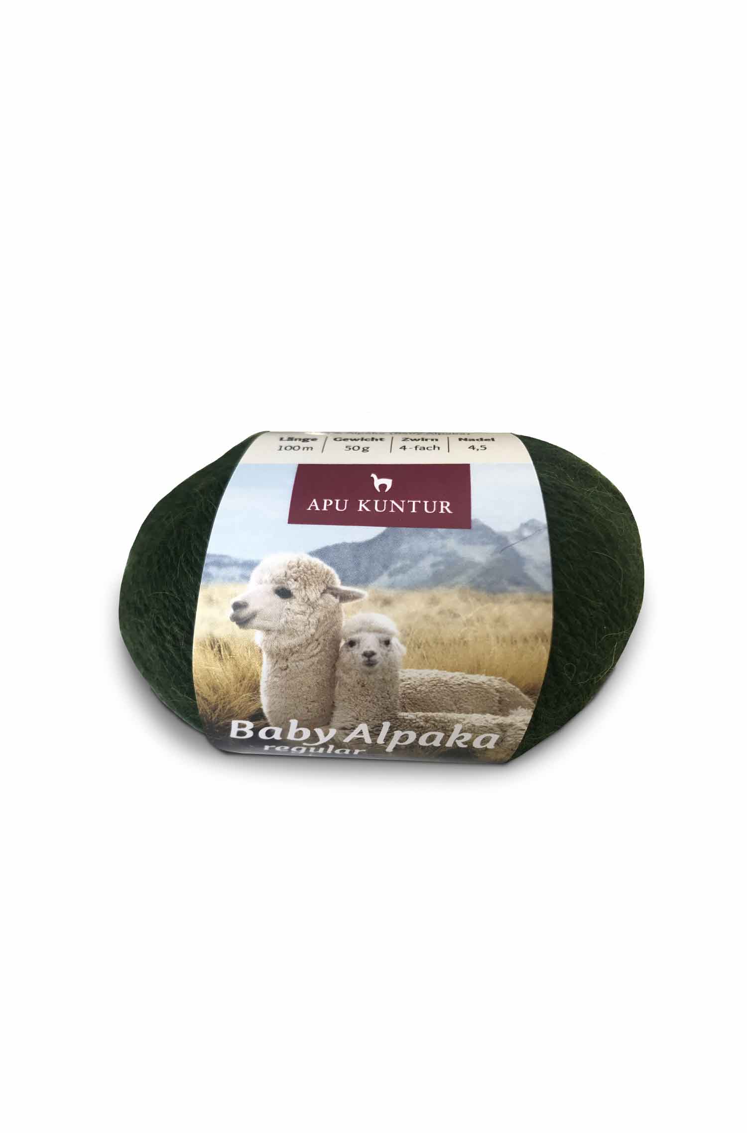 Alpaka Wolle BABY ALPACA | 50g-tannengrün melange