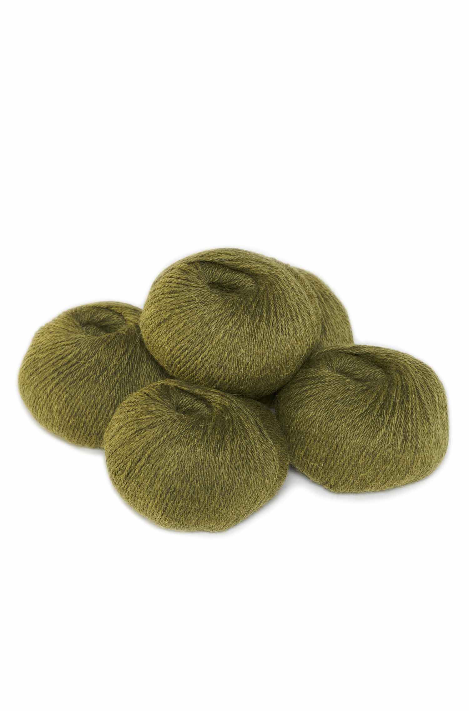 Alpaka Wolle BABY ALPACA | 5×50g-avocado melange