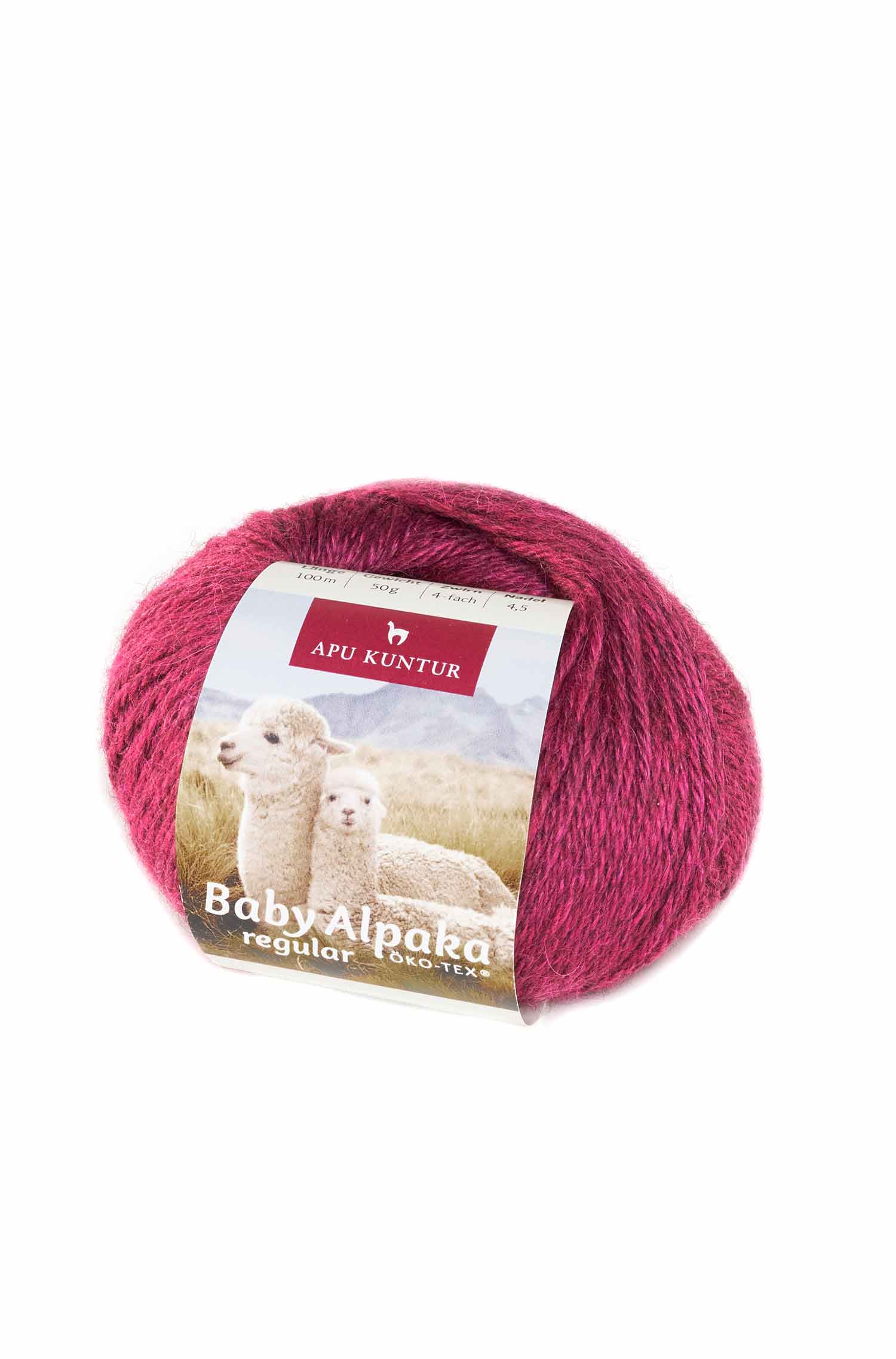 Alpaka Wolle BABY ALPACA | 5×50g-himbeere melange