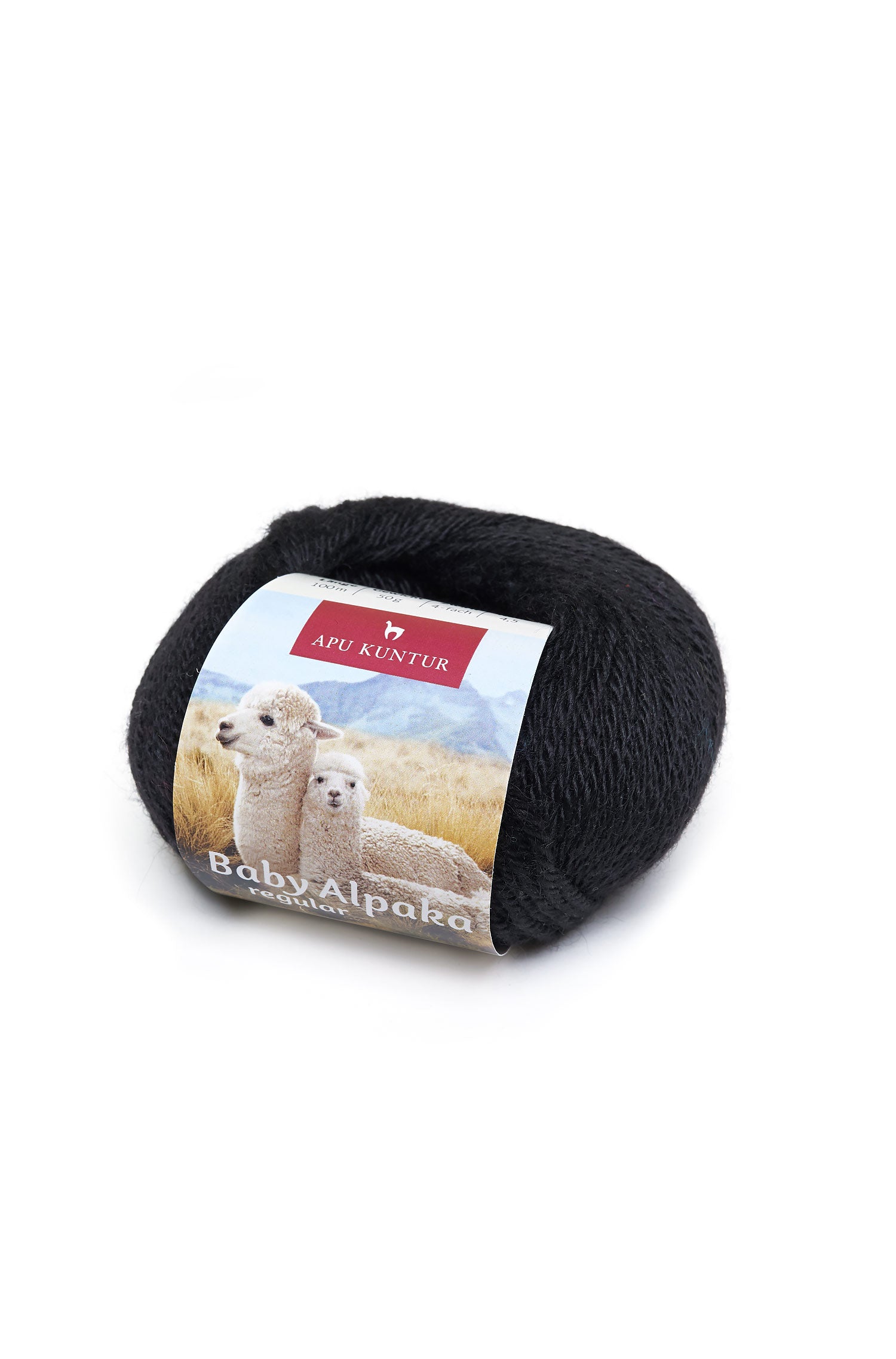Alpaka Wolle BABY ALPACA | 5×50g-schwarz