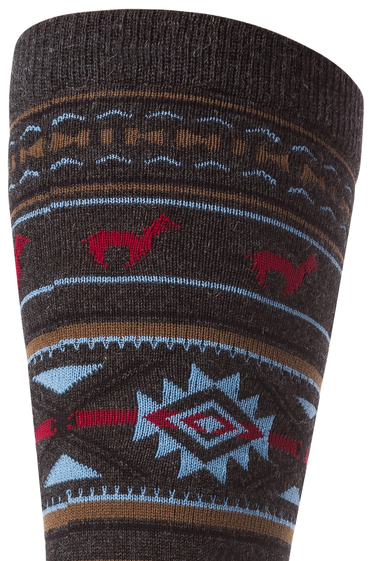 Alpaka Socken JAQUARD-grau/blau