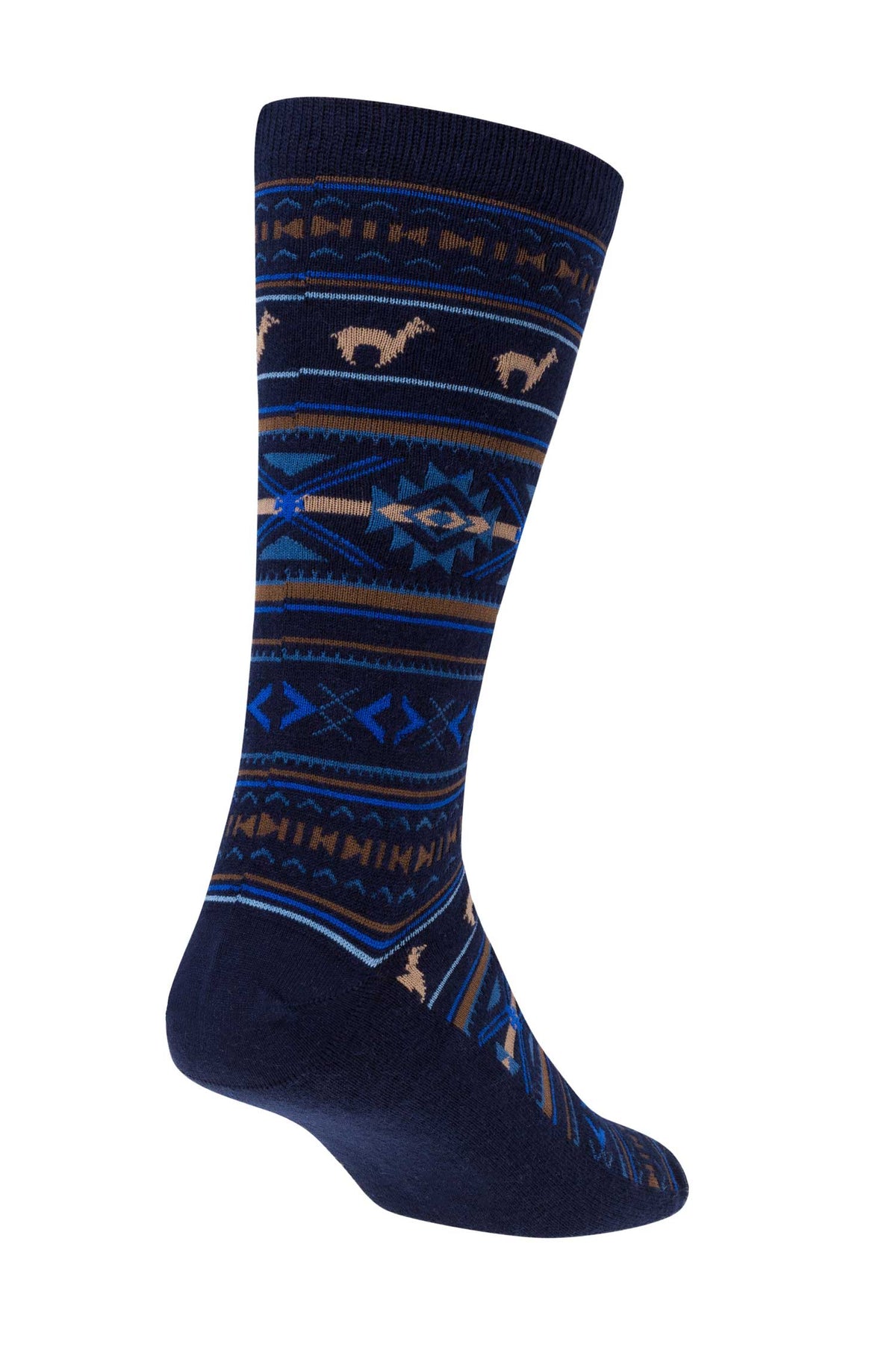 Alpaka Socken JAQUARD-marine/royal