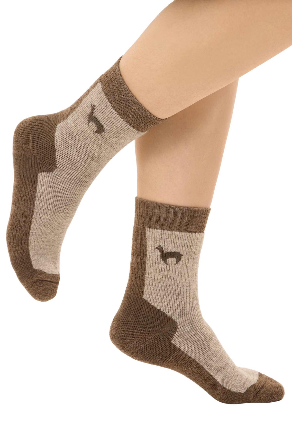 Alpaka Socken TREKKING-kakao/sand