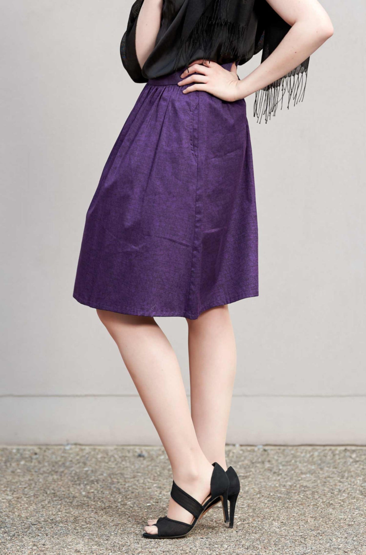 Rock ANTONIA-violett/schwarz