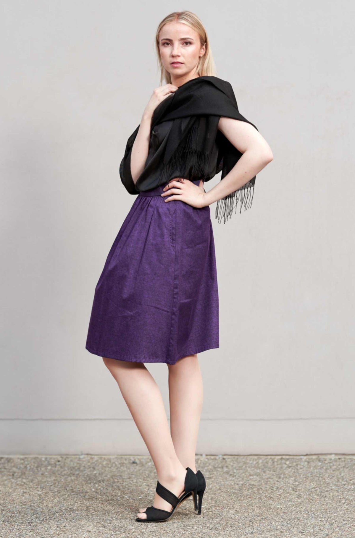 Rock ANTONIA-violett/schwarz